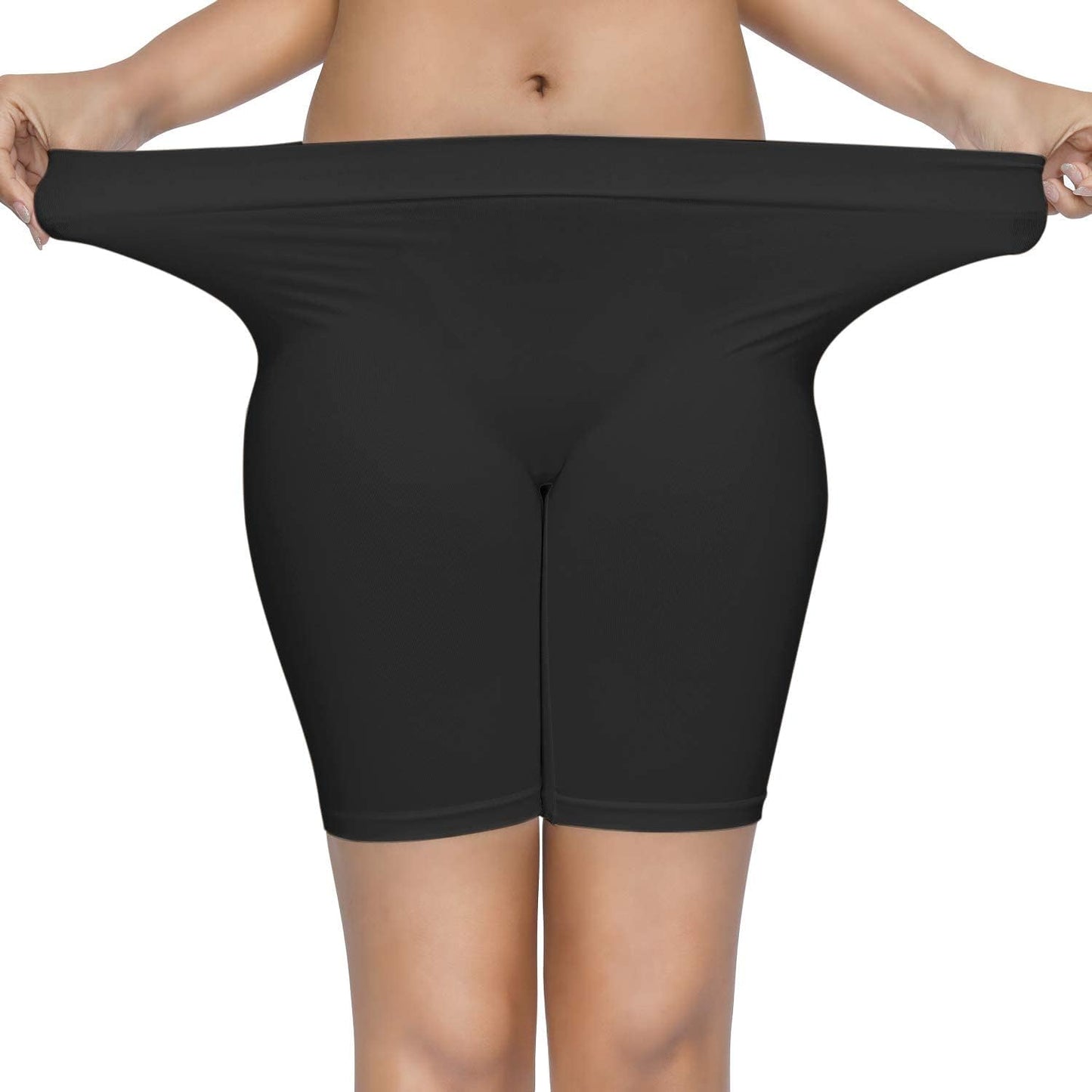 Women'S Slip Shorts for under Dresses, Seamless Smooth Comfortable Stretch Yoga & Bike Shorts