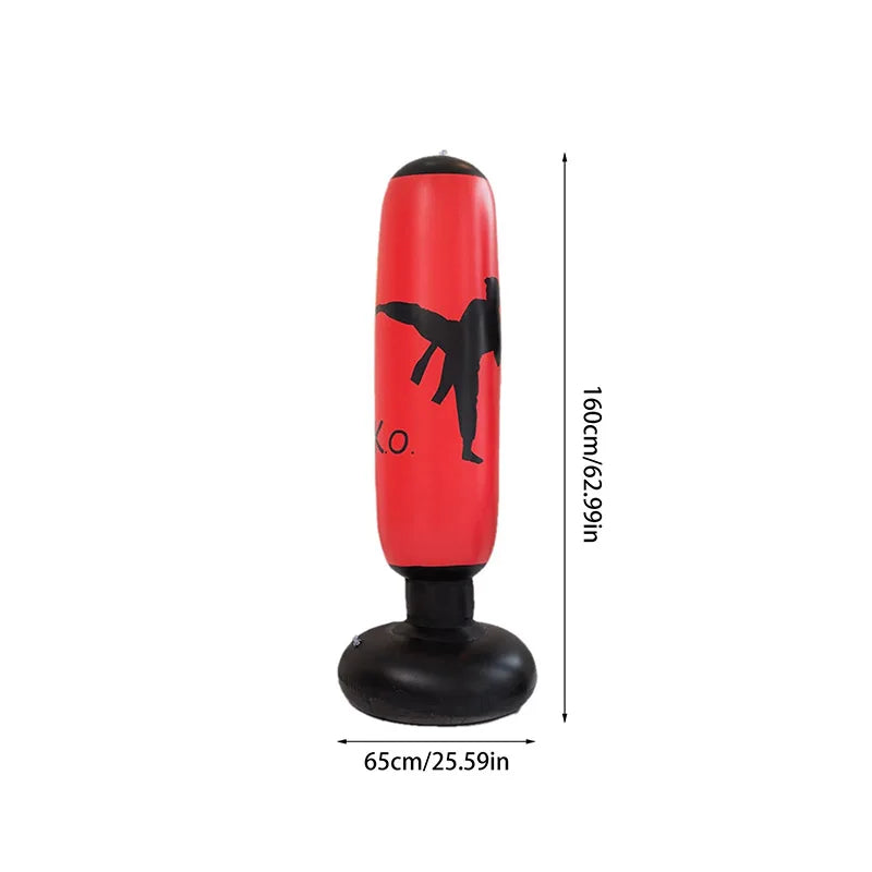 160Cm Inflatable Boxing Bag Adult Children Boxing Punch Kicking Sandbag PVC Tumbler Gym Kids Boxing Training Targets